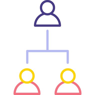 Hiyerarşi vektör simgesi modern basit vektör illüstrasyonu