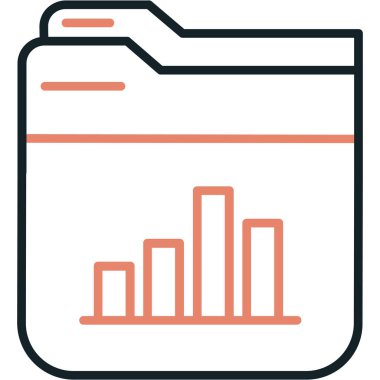 Veri analiz çizelgesi simgesi ana hat biçiminde