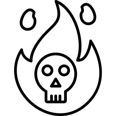 Kafatası. Web simgesi basit illüstrasyon