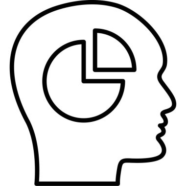 Beyin. Web simgesi basit illüstrasyon