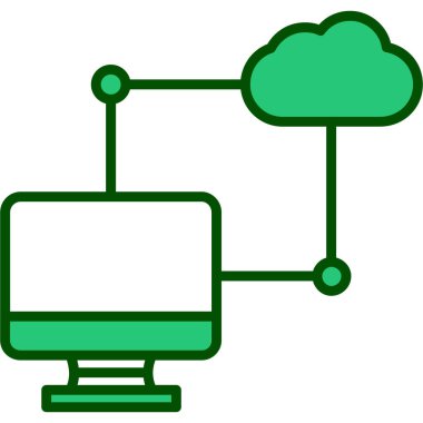 Bulut ağı. Basit resimleme