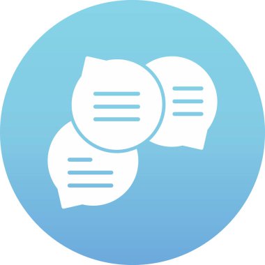 Sohbet simgesinin vektör illüstrasyonu