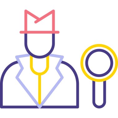 erkek doktor ikon vektör illüstrasyonu