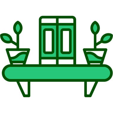 bitkiler ikon vektör illüstrasyonu