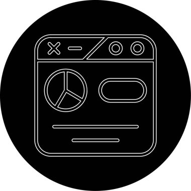 Bir radyo simgesinin vektör illüstrasyonu