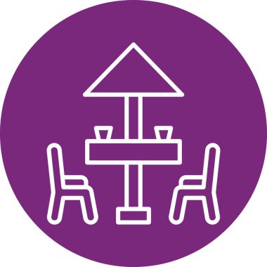 Vektör sandalyesi simgesi, basit illüstrasyon