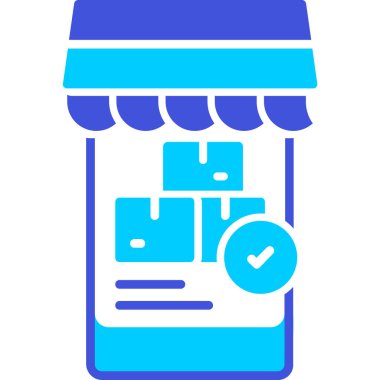 Alışveriş. Web simgesi basit illüstrasyon