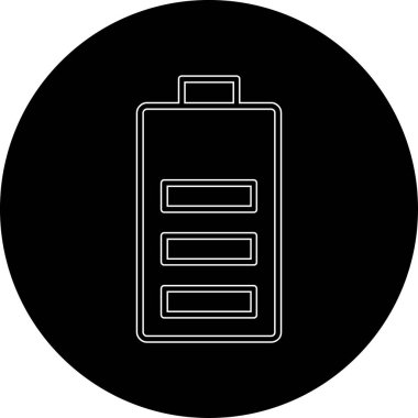 Moda Biçimli Batarya Simgesi İzole Arkaplan