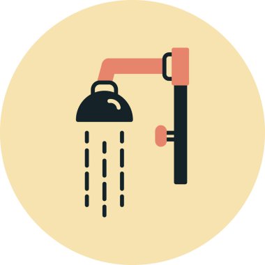 Duş. Web simgesi basit illüstrasyon