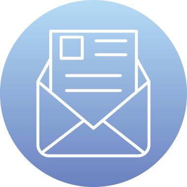 e-posta zarfı simgesi ana hat biçiminde