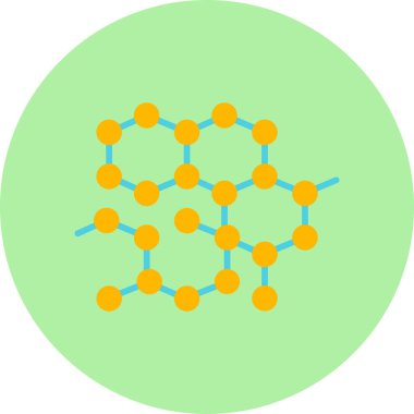 Molekül vektör simgesi. Molekül simgelerinin basit gösterimi