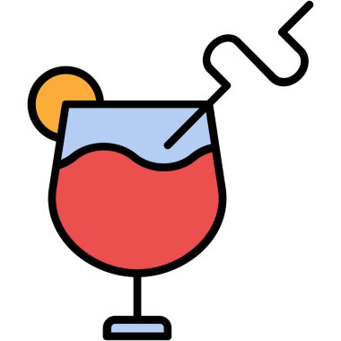 Ana hatlarıyla kokteyl ikonu