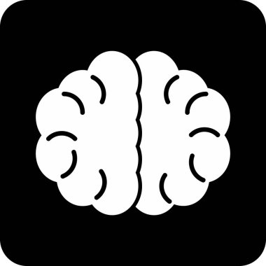 Beyin. Web simgesi basit illüstrasyon