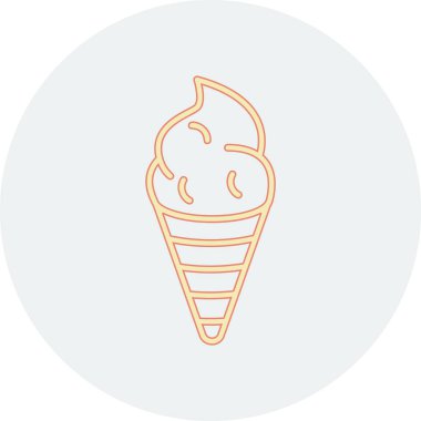 dondurma simgesi, vektör illüstrasyonu