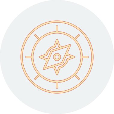 Pusula. Web simgesi basit illüstrasyon