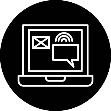 arkaplanda ileti vektörü illüstrasyonu