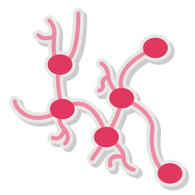 Lenfoid Doku Web simgesi, vektör illüstrasyonu