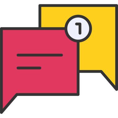 Konuş. Web simgesi vektör illüstrasyonu