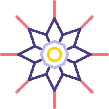 Bir güneş simgesinin vektör illüstrasyonu