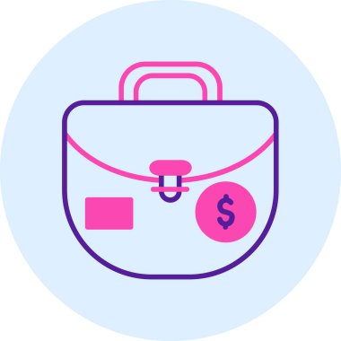 Çanta. Web simgesi basit illüstrasyon