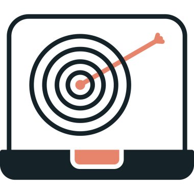 hedef vektör simgesi modern basit illüstrasyon