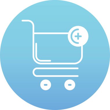 Alışveriş arabası ikonu. Basit resimleme