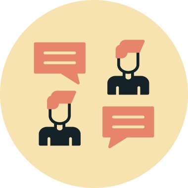 Konuş. Web simgesi basit illüstrasyon