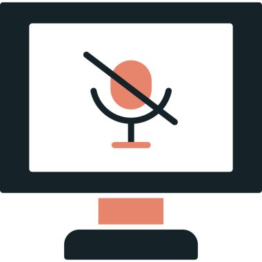 mikrofon vektörü düz simge