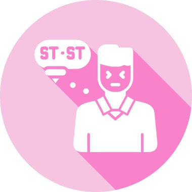 Pembe işaretli bir adamın vektör çizimi