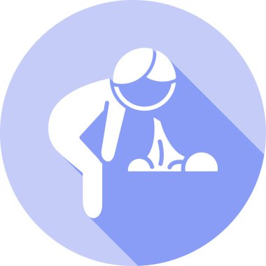 Fırçalı bir adamın vektör çizimi