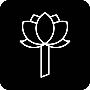 Çiçek. Web simgesi basit illüstrasyon