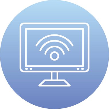 Wi-Fi simgesinin vektör illüstrasyonu