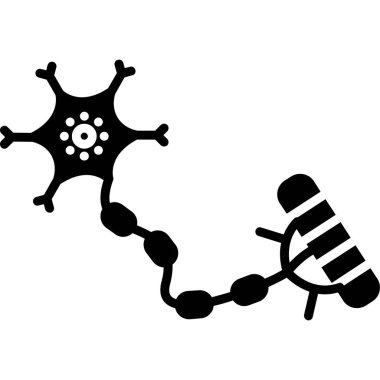 Bir virüs simgesinin vektör illüstrasyonu