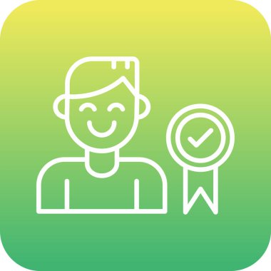 Rozet simgesi, vektör illüstrasyonu