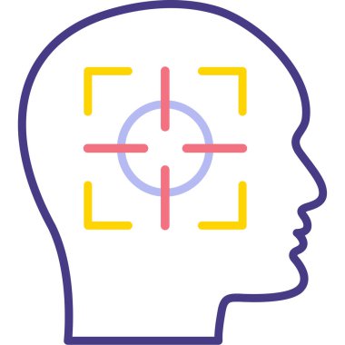 Kafa. Web simgesi basit illüstrasyon