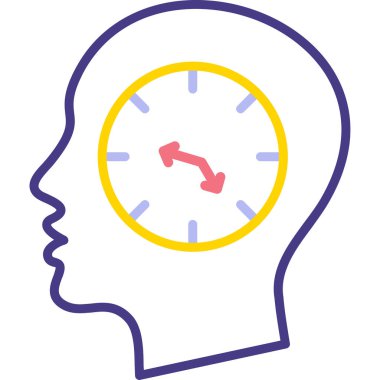 beyin ikonu vektör illüstrasyonu