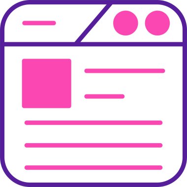 Pano. Web simgesi basit illüstrasyon