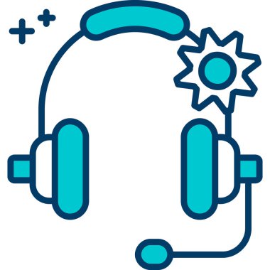 kulaklık simgesi vektör illüstrasyonu