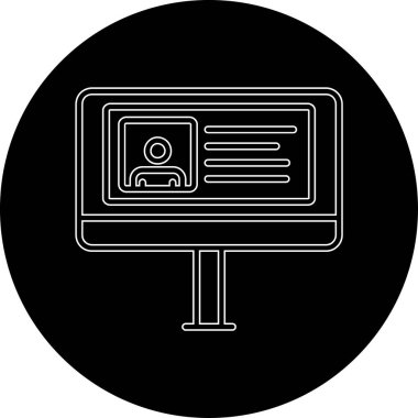 vektör lcd simgesi illüstrasyonu