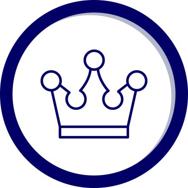 Taç. Web simgesi basit illüstrasyon