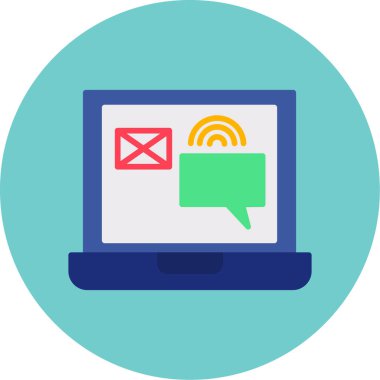 İnternet pazarlama renkli vektör simgesi