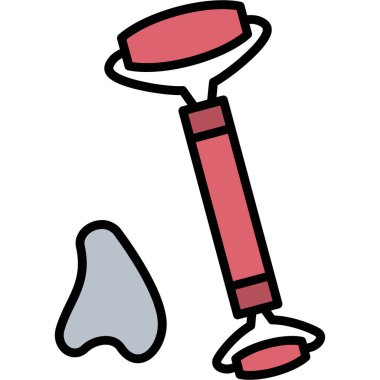 Çizgi film kırmızı ve beyaz sihirli değneğin vektör çizimi