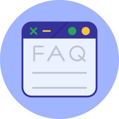 Faq vektör simgesi modern illüstrasyon basit tasarım
