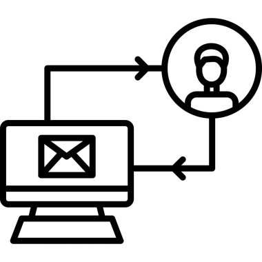 E-posta vektör satırı simgesi