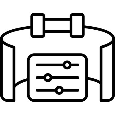 Çanta çanta ikonu. Beyaz arkaplanda izole edilmiş web tasarımı için çanta çanta vektör simgesi taslağı