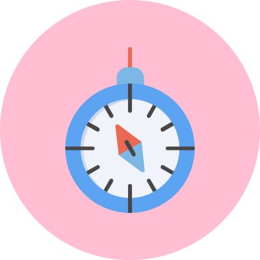 pusula düz vektör simgesi