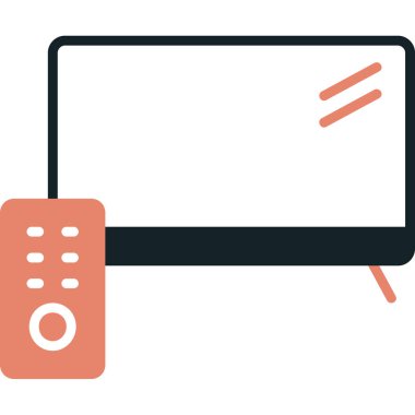 TV simgesi, vektör illüstrasyonu