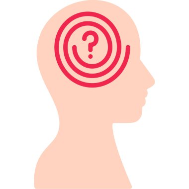 İnsan kafası vektör illüstrasyon tasarımına sahip beyin