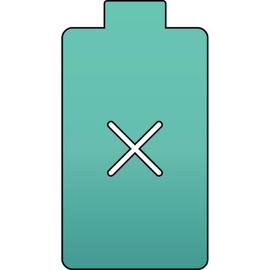 yeşil pil simgesi, düz stil