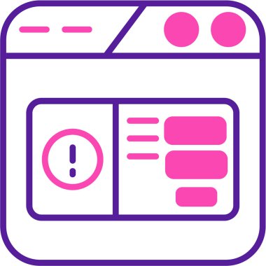 Hata. Web simgesi basit illüstrasyon